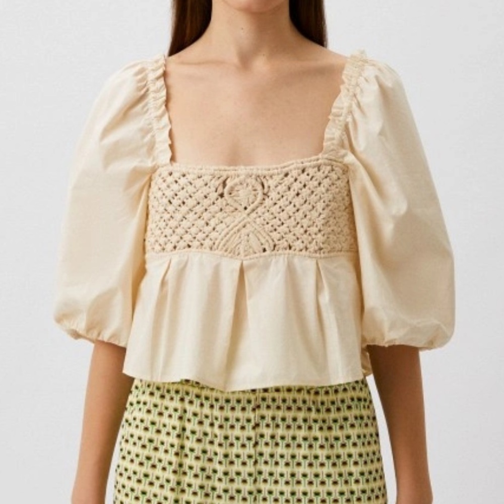 Pinko Cream Puff Sleeve Blouse